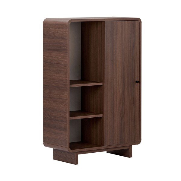Skříňka v dekoru ořechu v tmavě přírodní barvě 70x110x34 cm Torina – Nordure