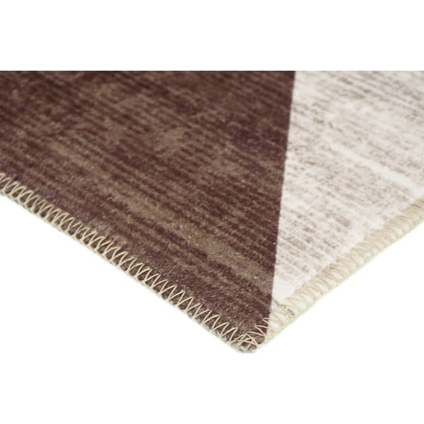 Hnědo-béžový pratelný koberec 80x50 cm - Vitaus-image-2