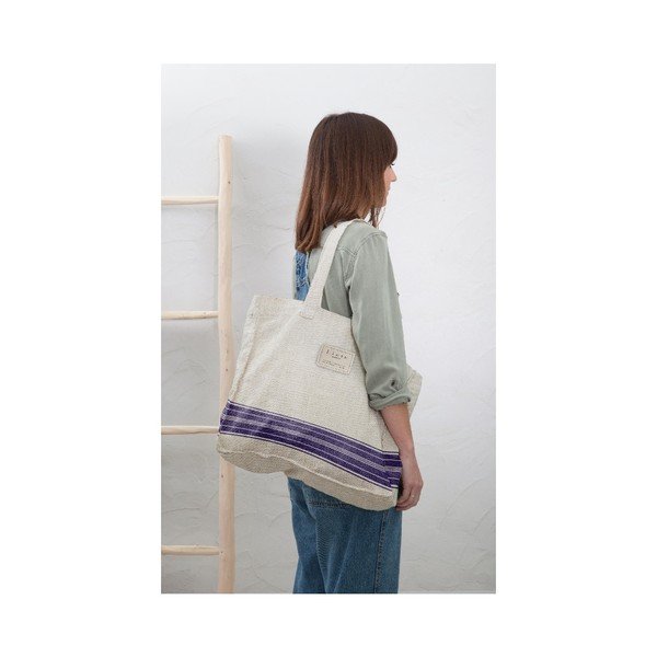 Látková taška Really Nice Things Blue Stripes, šířka 42 cm-image-1