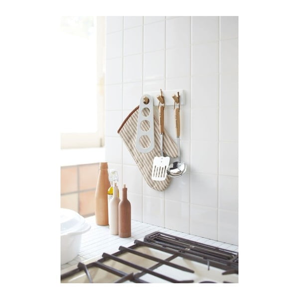 Bílý nástěnný věšáček na kuchyňské nástroje YAMAZAKI Trio-image-2