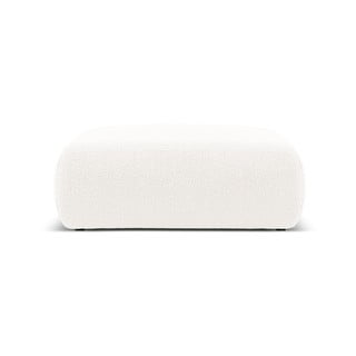 Bílý taburet z textilie bouclé Molino – Micadoni Home