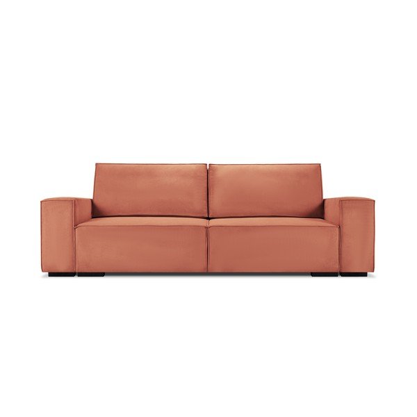 Růžová manšestrová rozkládací pohovka Mazzini Sofas Azalea-image-2