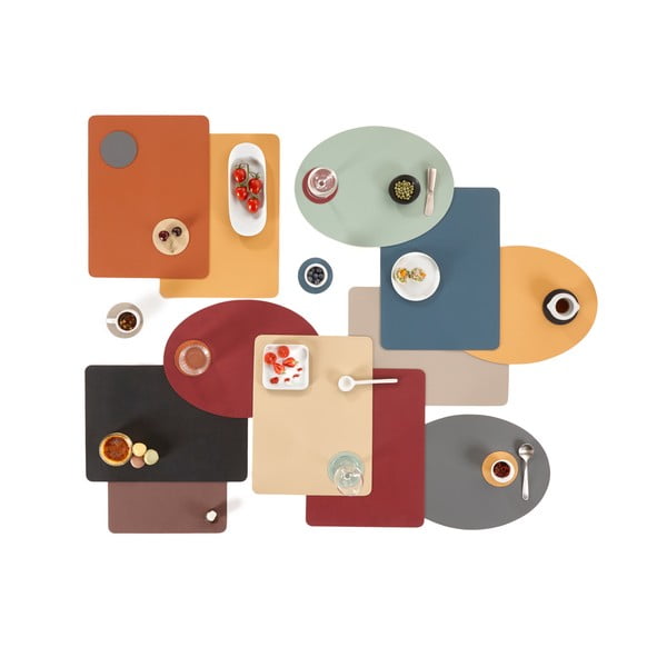 Modré prostírání z imitace kůže ZicZac Togo, 33 x 45 cm-image-2