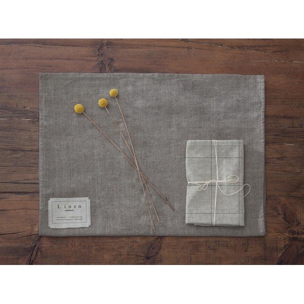 Sada 4 látkových ubrousků s příměsí lnu Really Nice Things Green Lines, 43 x 43 cm-image-3