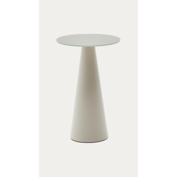Kulatý odkládací stolek se skleněnou deskou ø 50 cm Wilshire – Kave Home-image-3