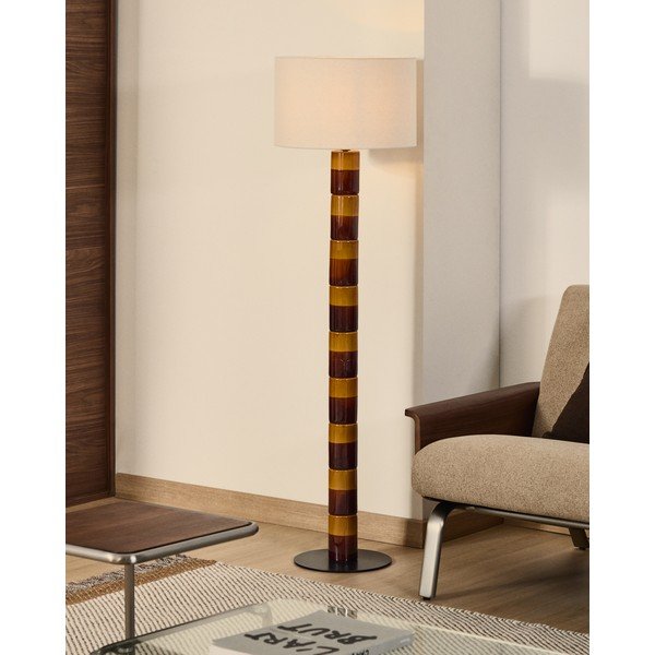 Stojací lampa s textilním stínidlem (výška 146 cm) Mavran – Kave Home-image-2