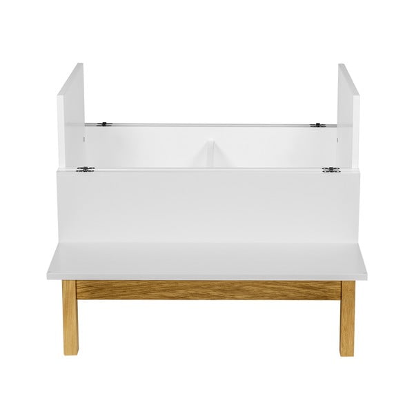 Bílá/v přírodní barvě vinotéka 75x70 cm Grande - Woodman-image-3