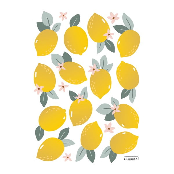 Dětské samolepky v sadě 14 ks 30x42 cm Lemons – Lilipinso