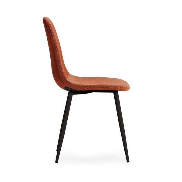 Čalouněné jídelní židle v sadě 4 ks v terakotové barvě Minka – Marckeric-image-4