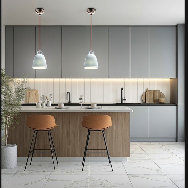 Modrý dětský lustr s keramickým stínidlem Sewilla – Candellux Lighting-image-4