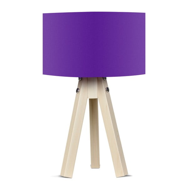 Stolní lampa s fialovým stínítkem Kate Louise Naturel