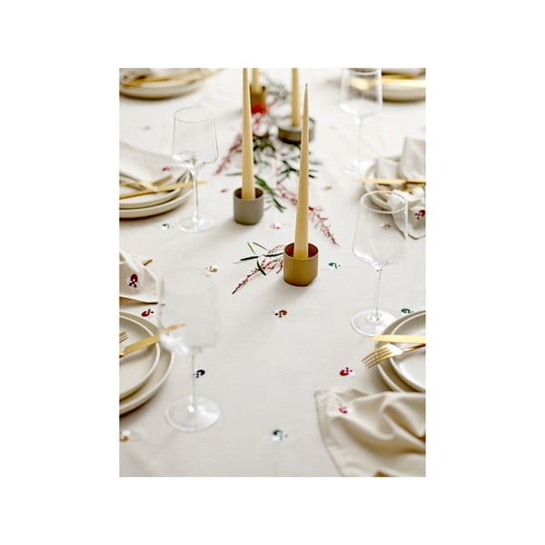 Bavlněný ubrus ø 180 cm Hearts Embloidery – Södahl-image-2