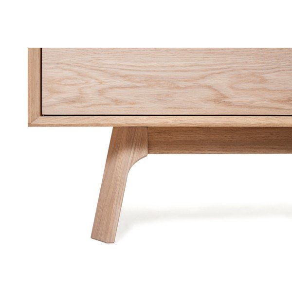 Nízká komoda z bílého dubového dřeva s 3 dvířky Unique Furniture Vivara-image-1