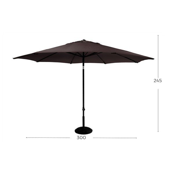 Hnědý zahradní slunečník Hartman Solar, ø 300 cm-image-1