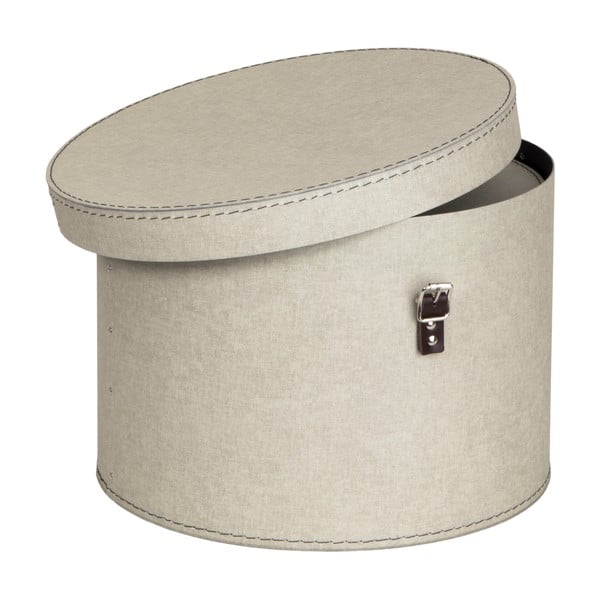 Béžové kartonové úložné boxy v sadě 2 ks s víkem ø 37,5x25 cm Rut Canvas Paper Laminate – Bigso-image-3