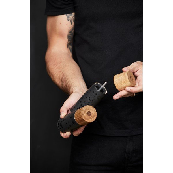 Černá keramická sada mlýnků na pepř a sůl 2 ks Gastro Black – Bitz-image-2