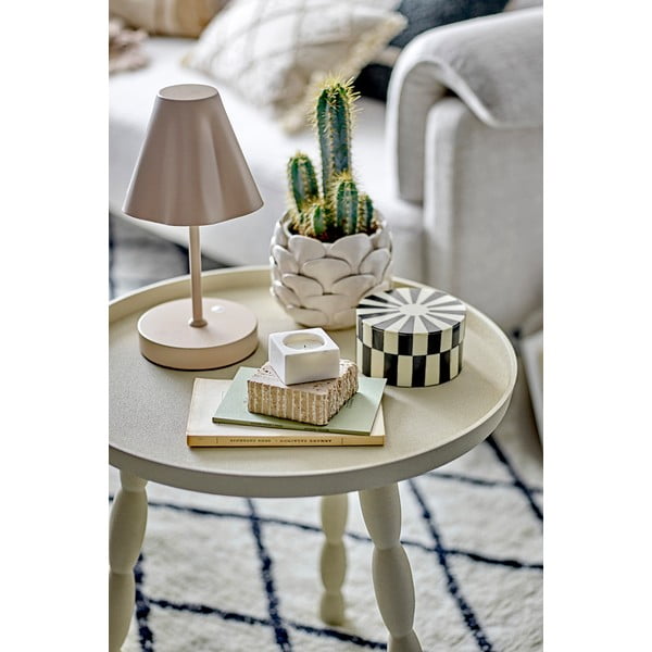 Béžová LED stmívatelná stolní lampa s kovovým stínidlem (výška 28 cm) Lianna – Bloomingville-image-1