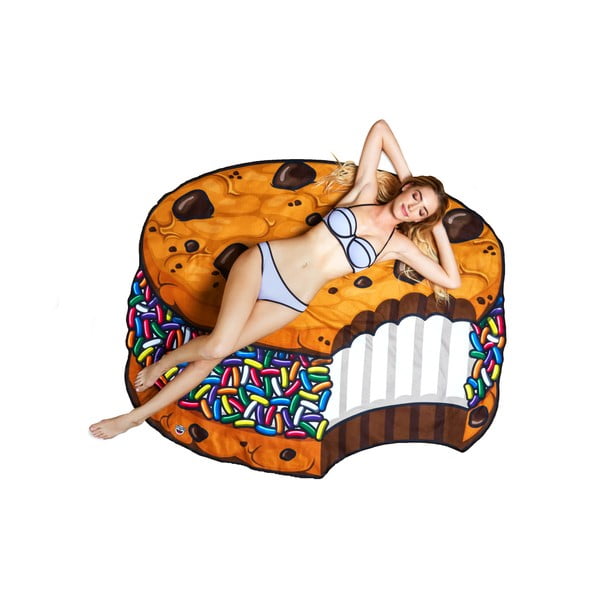Plážová deka ve tvaru sušenky Big Mouth Inc., ⌀ 152 cm