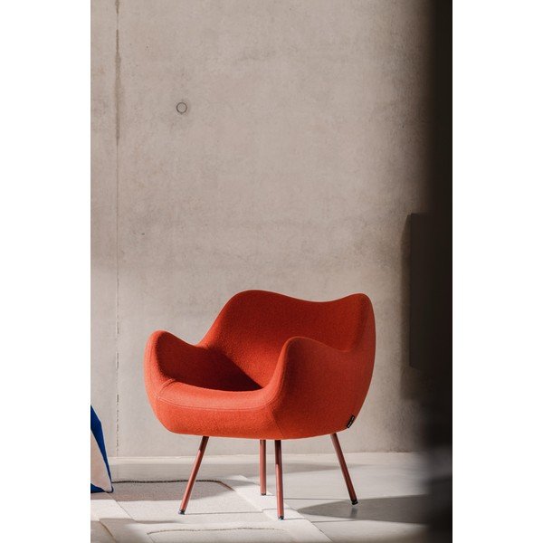 Červené vlněné křeslo RM58 – noo.ma-image-1