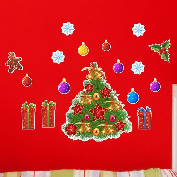 Samolepky Christmas Tree and Flakes-image-1