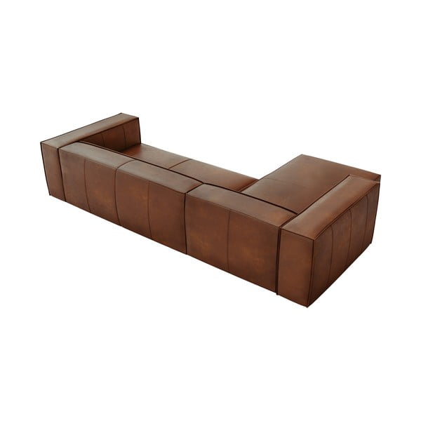 Koňakově hnědá kožená rohová pohovka (levý roh) Madame – Windsor & Co Sofas-image-4