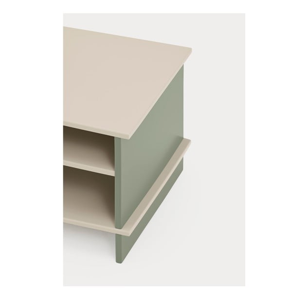 Zeleno-krémový noční stolek s poličkami Inari – Teulat-image-3