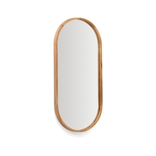Nástěnné zrcadlo s dřevěným rámem 45x95 cm Magda – Kave Home-image-3