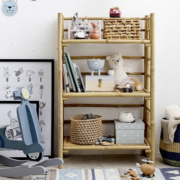 Bambusová dětská knihovna v přírodní barvě 66x105 cm Zep – Bloomingville Mini-image-1