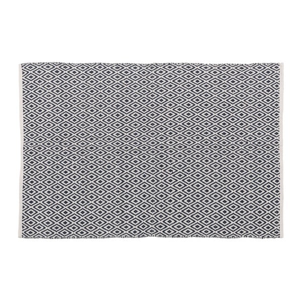 Černobílý bavlněný koberec Unimasa Sri Lanka, 180 x 120 cm