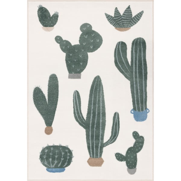 Zelený/slonovinový dětský koberec 80x150 cm Cacto Malachite – FD