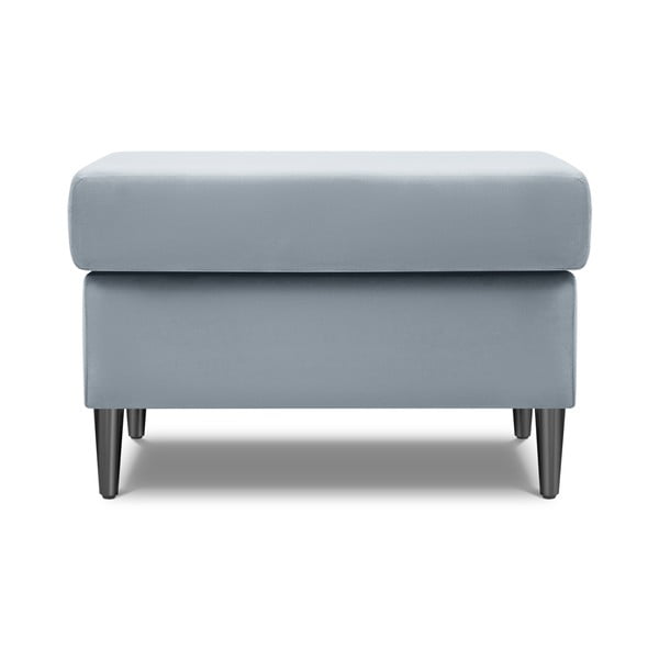 Světle modrá sametová podnožka Kyoto – Cosmopolitan Design