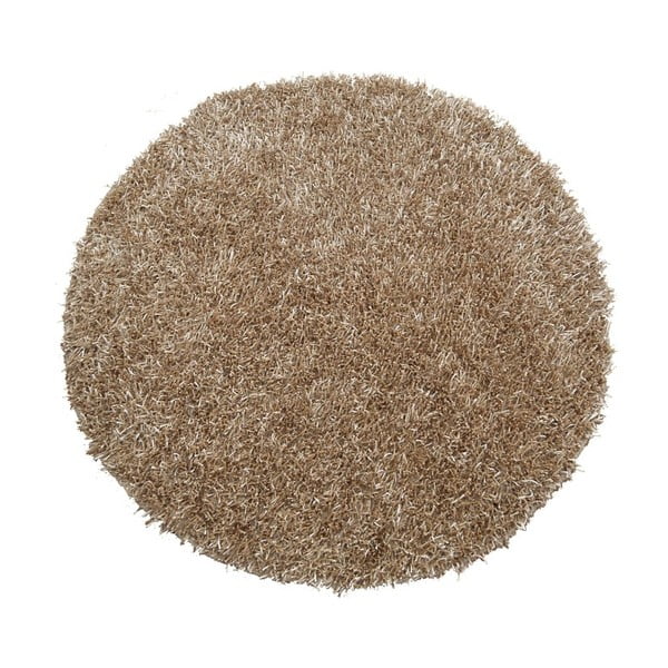 Ručně tuftovaný krémový koberec Funny, 100x100 cm