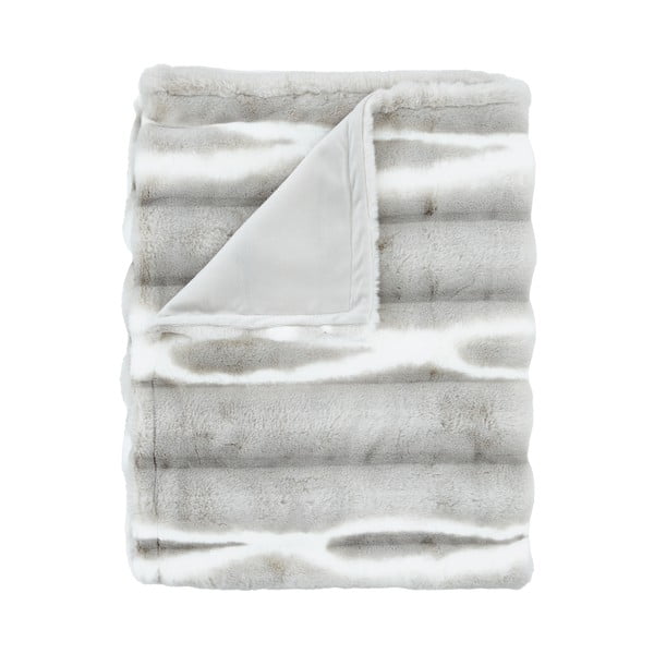 Světle šedá deka z umělé kožešiny 130x170 cm Flint – Catherine Lansfield