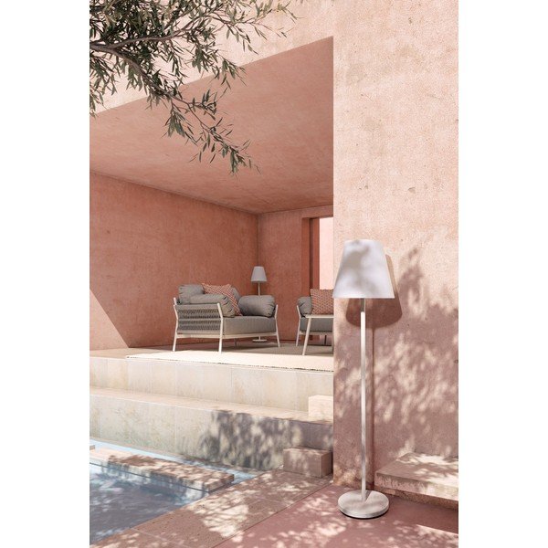 Bílá LED stojací lampa na dálkové ovládání/s reproduktorem (výška 150 cm) Solar – Bizzotto-image-2