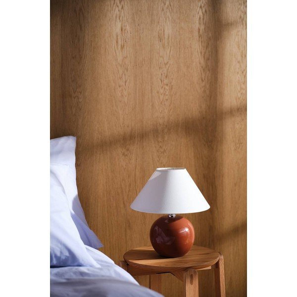 Hnědá/krémová keramická stolní lampa (výška 29 cm) Karamell – Jotex-image-2