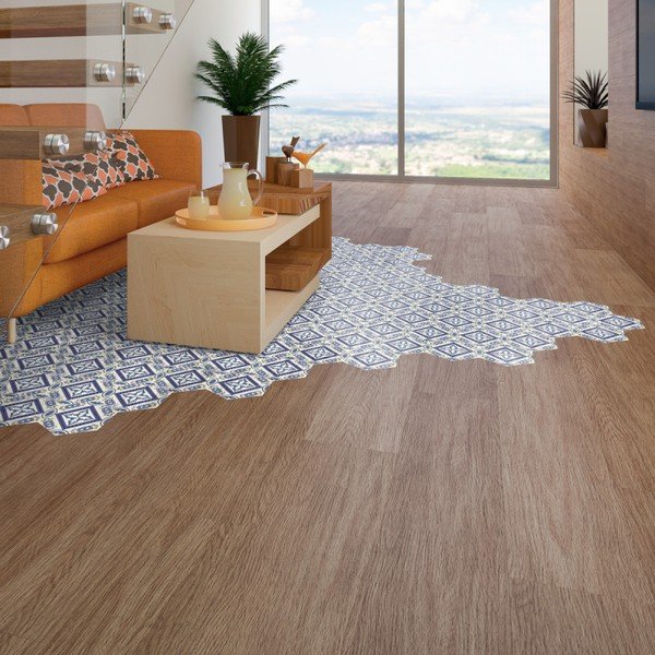 Sada 10 samolepek na podlahu Ambiance Floor Stickers Hexagons Leonardina, 40 x 90 cm-image-3