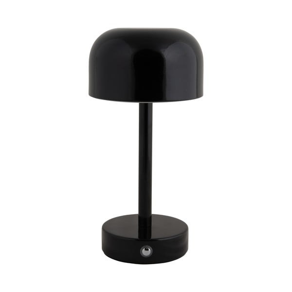 Černá LED stolní lampa s kovovým stínidlem (výška 24,5 cm) James – Leitmotiv