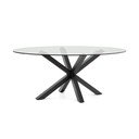 Jídelní stůl se skleněnou deskou 100x200 cm Argo – Kave Home