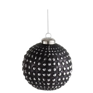 Sada 4 černých skleněných vánočních ozdob J-Line Ball