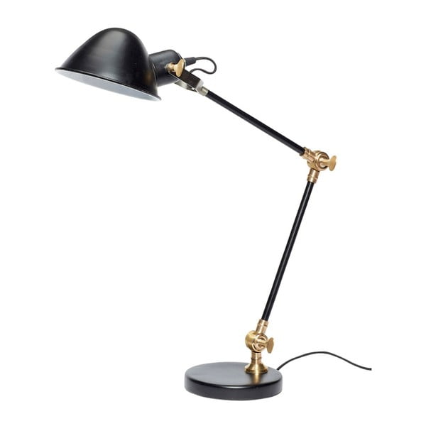 Černá stolní lampa Hübsch Osvald