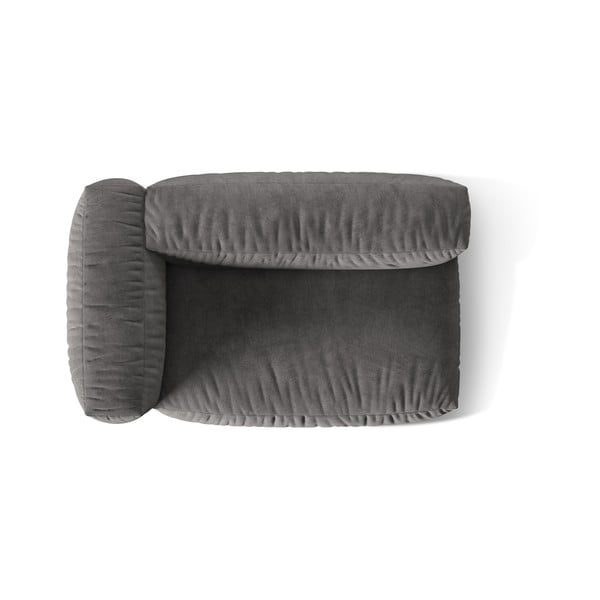 Šedý sametový modul pohovky (levý roh) Martina – Micadoni -image-3