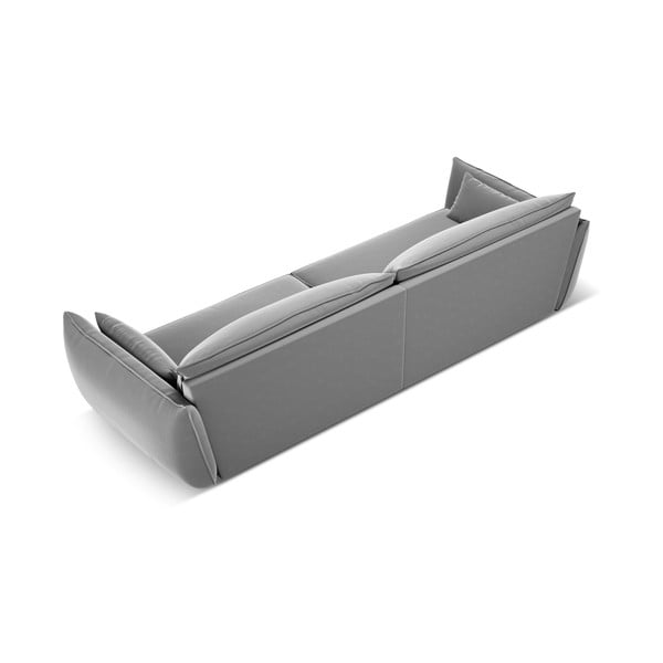 Světle šedá sametová pohovka 248 cm Vanda – Mazzini Sofas-image-3