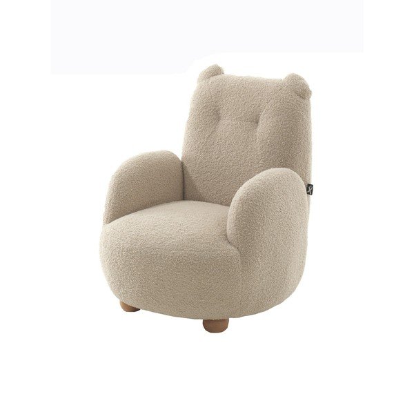 Béžové dětské křesílko z textilie bouclé Rocky – Vipack