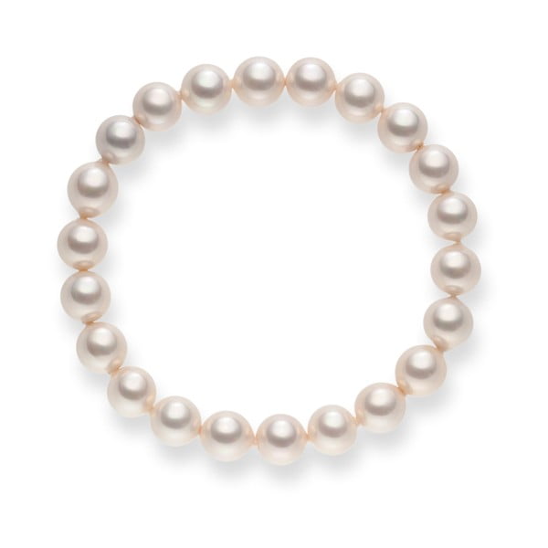 Růžový perlový náramek Pearls Of London Clair, 20 cm