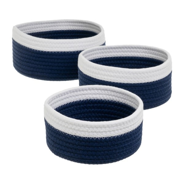 Látkové košíky v sadě 3 ks ø 26x11 cm – Casa Selección