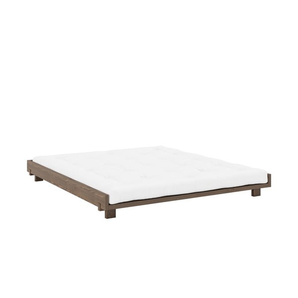 Hnědá dvoulůžková postel z borovicového dřeva s roštem 180x200 cm Social – Karup Design-image-3
