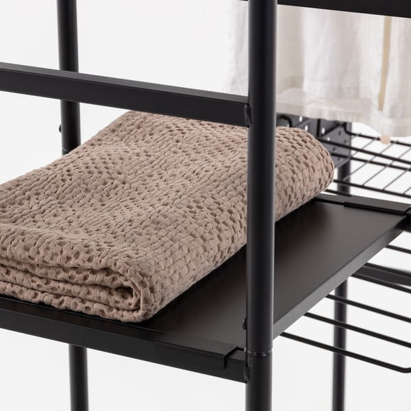 Černá kovová šatní skříň 120x182 cm Storn - Kave Home-image-4