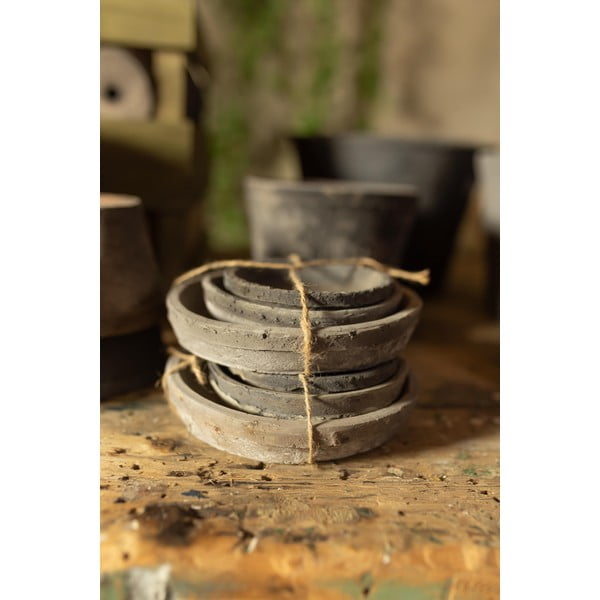 Set 3 misek pod květináč z terakoty Esschert Design-image-3