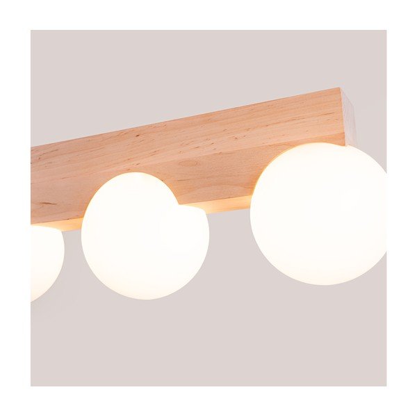 Bílé/v přírodní barvě stropní svítidlo se skleněným stínidlem ø 12 cm Solum – Sollux-image-3