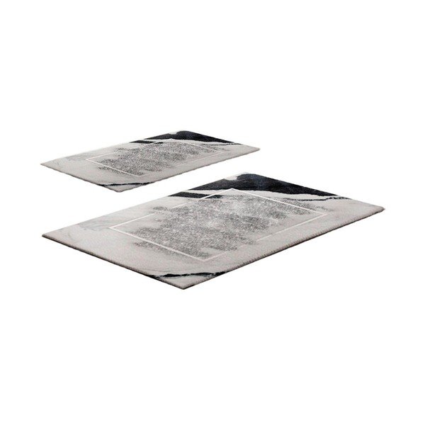 Šedobéžové koupelnové předložky v sadě 2 ks 60x100 cm CT – Foutastic